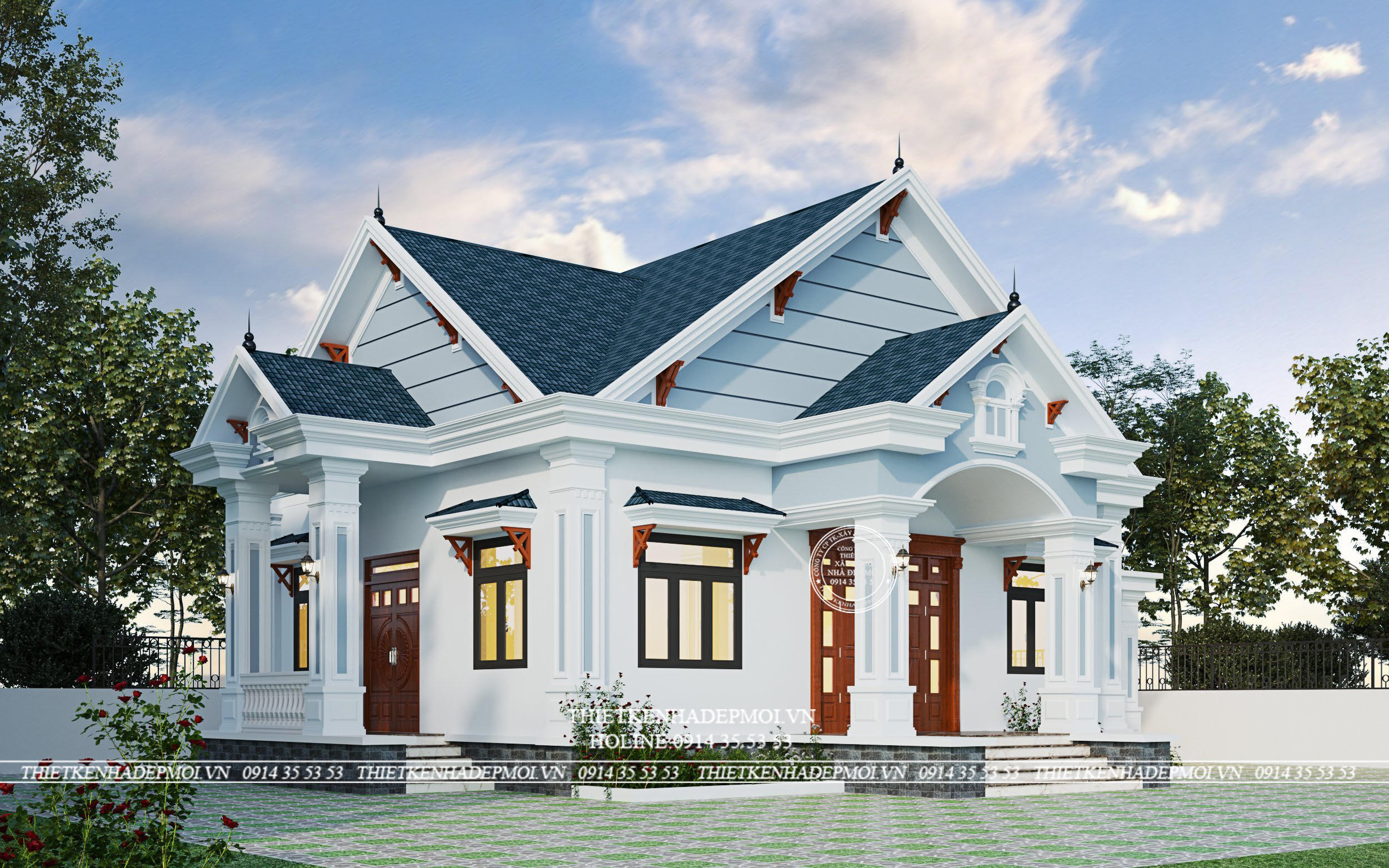 Mẫu nhà vườn trệt 