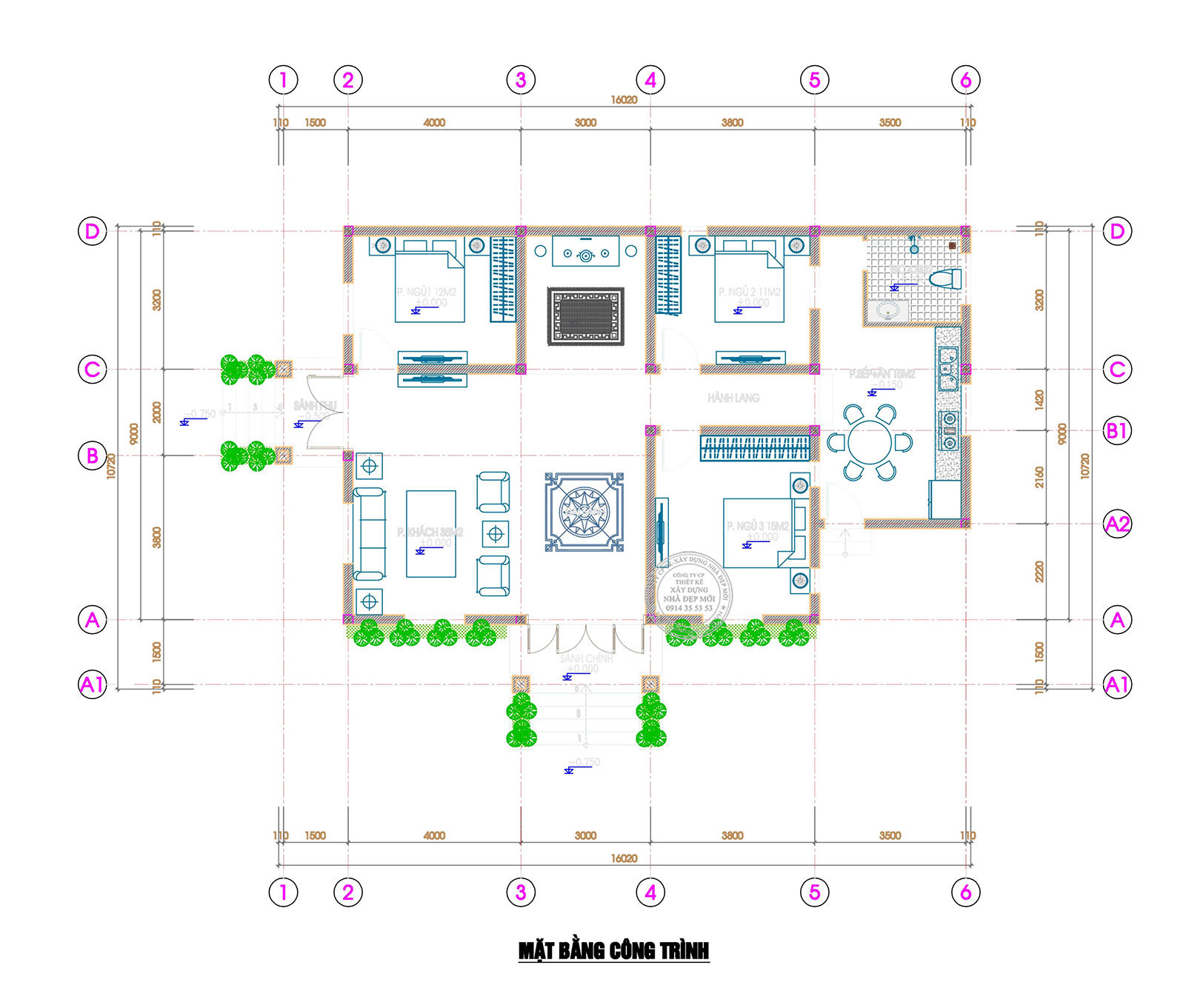 Nhà mái thái 1 tầng 3 phòng ngủ tiện nghi của anh quyết (bình dương)