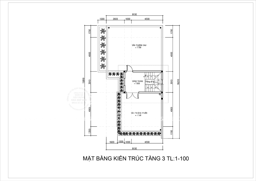 Biệt thự đẹp 3 tầng thiết kế hiện đại của anh vũ