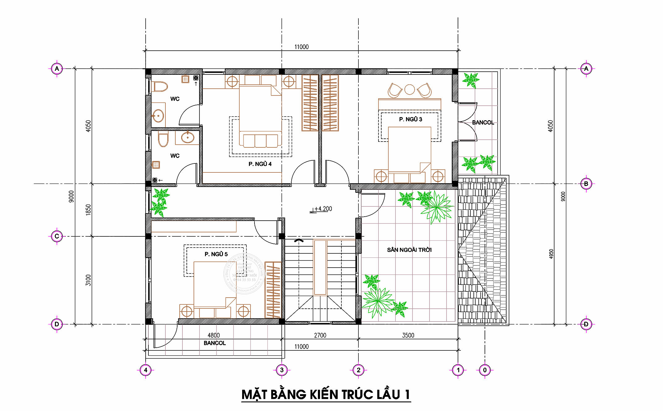 Mẫu biệt thự mái nhật hiện đại được yêu thích của chú tuấn