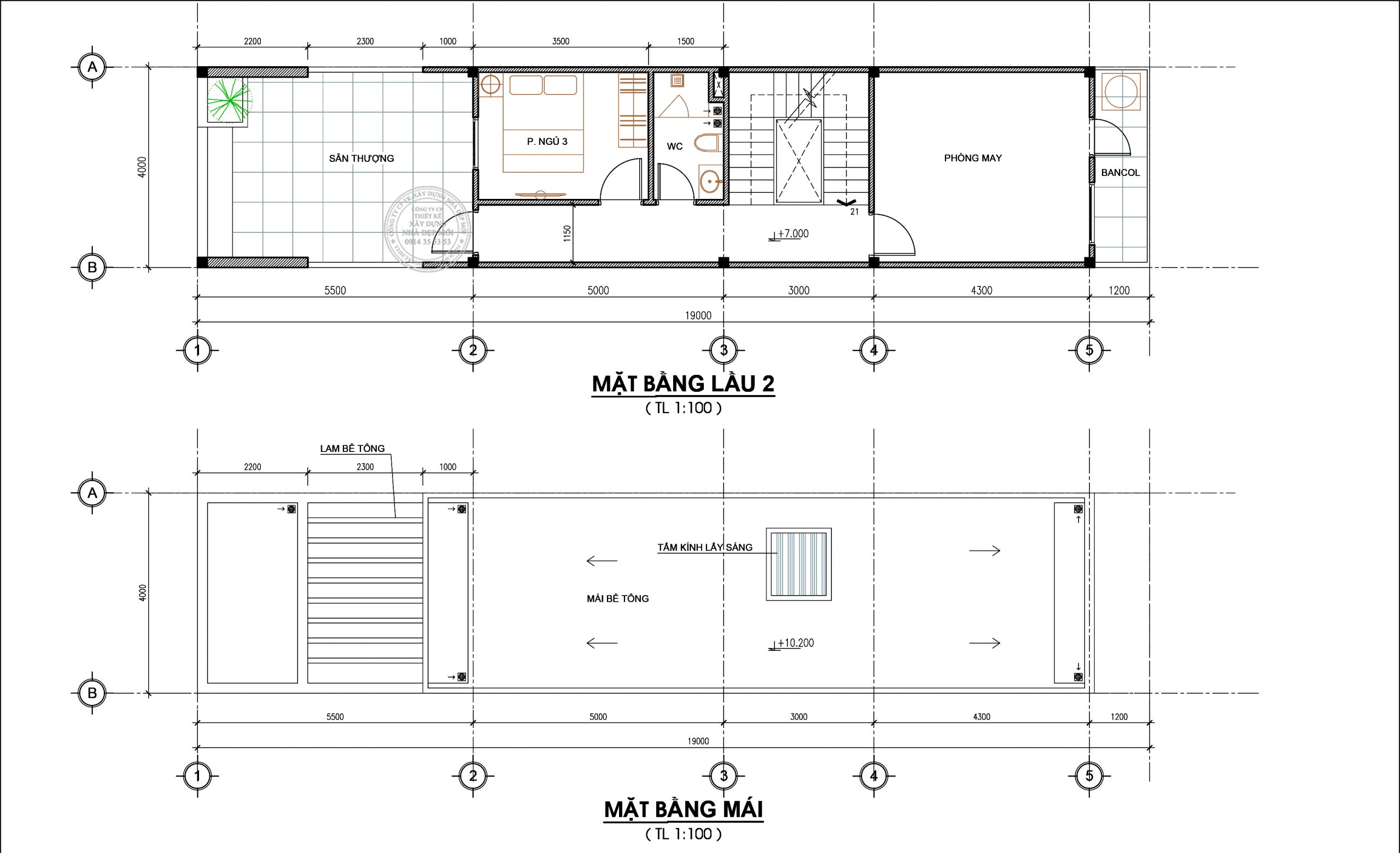 Mẫu thiết kế nhà 3 tầng 4x19m thiết kế hiện đại đơn giản
