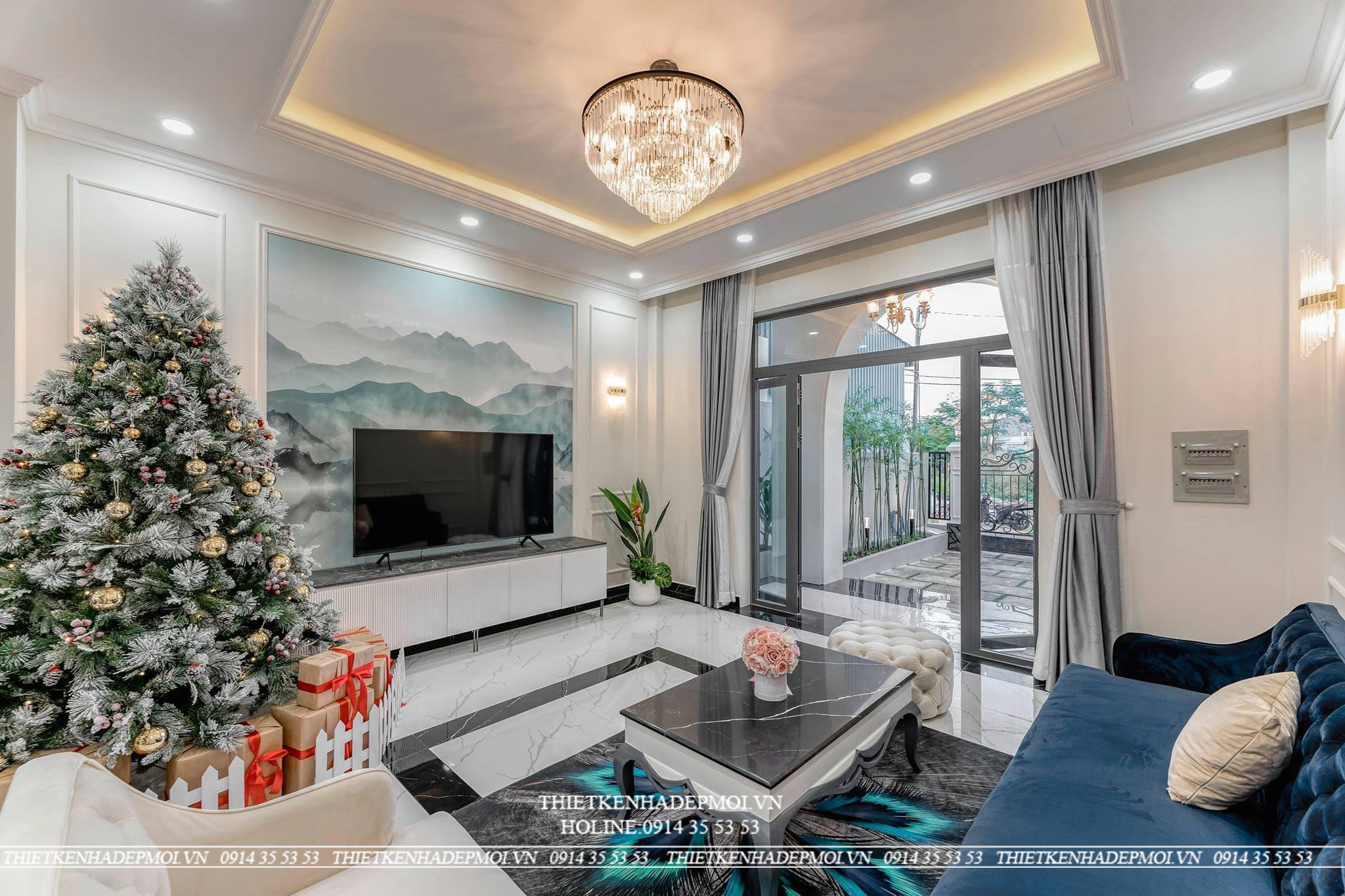 Thi công nhà phố 3 tầng hiện đại ấn tượng giữa thành phố