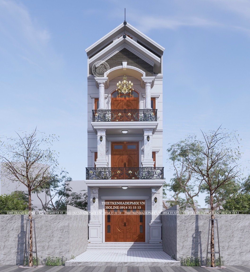 mẫu nhà mái thái 3 tầng