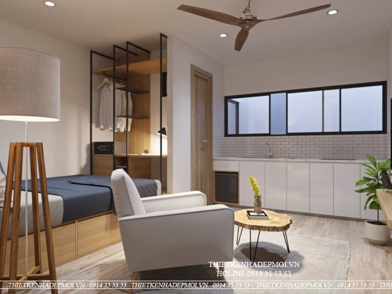 Mẫu thiết kế nội thất căn hộ dịch vụ