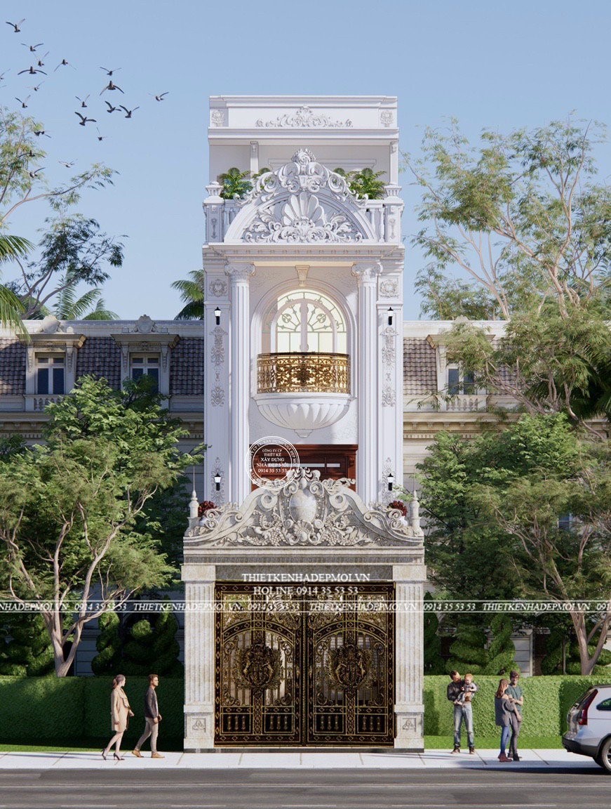 mẫu nhà phố tân cổ điển