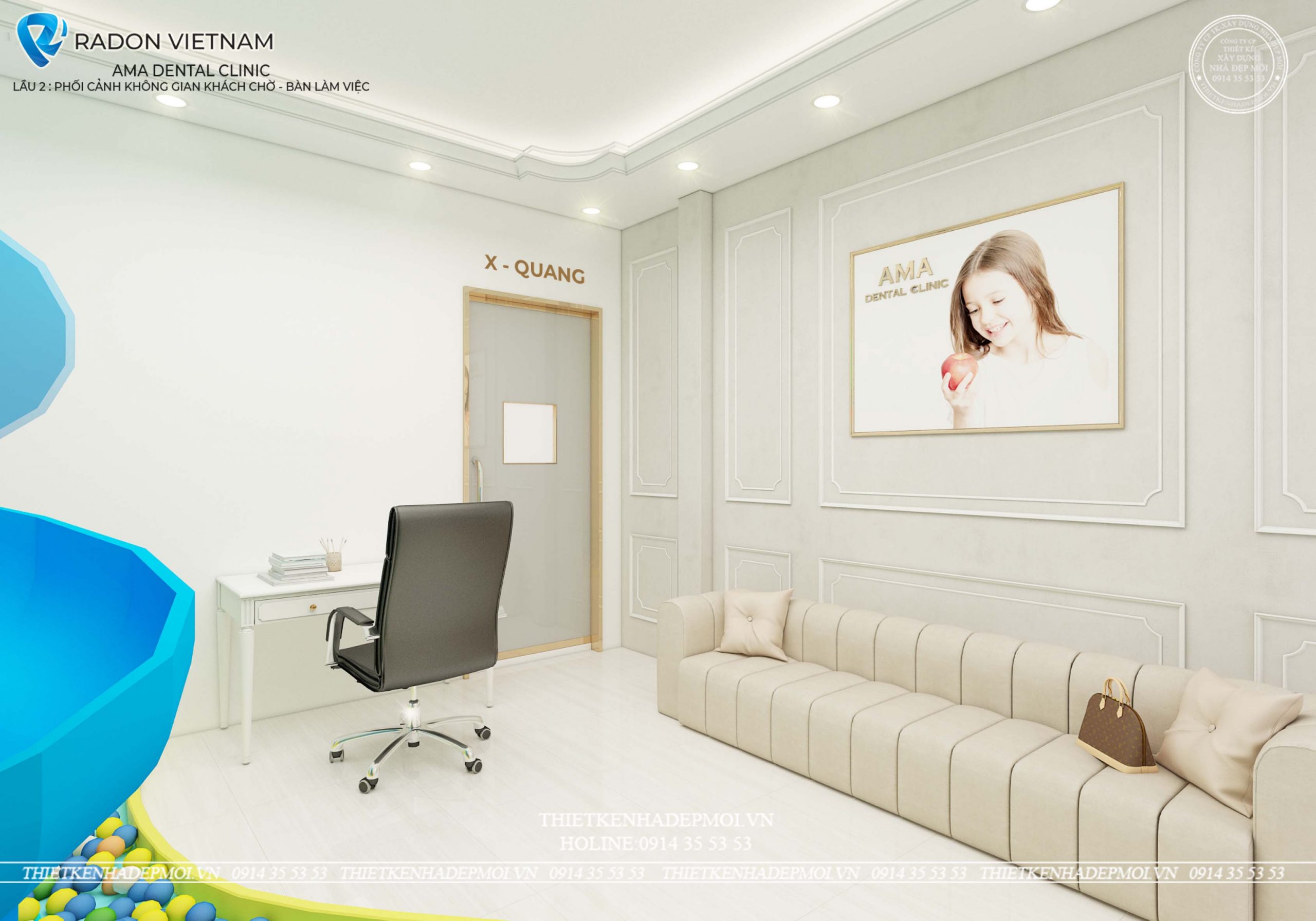 Mẫu thiết kế nội thất phòng khám nha khoa