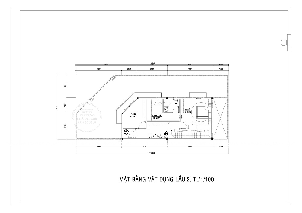 Mẫu nhà 3 tầng 2 mặt tiền phong cách hiện đại diện tích 8,6x20m2