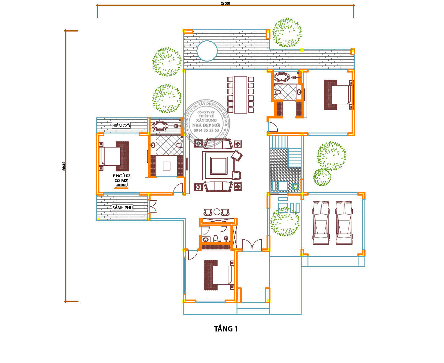 mẫu biệt thự hiện đại 3 tầng