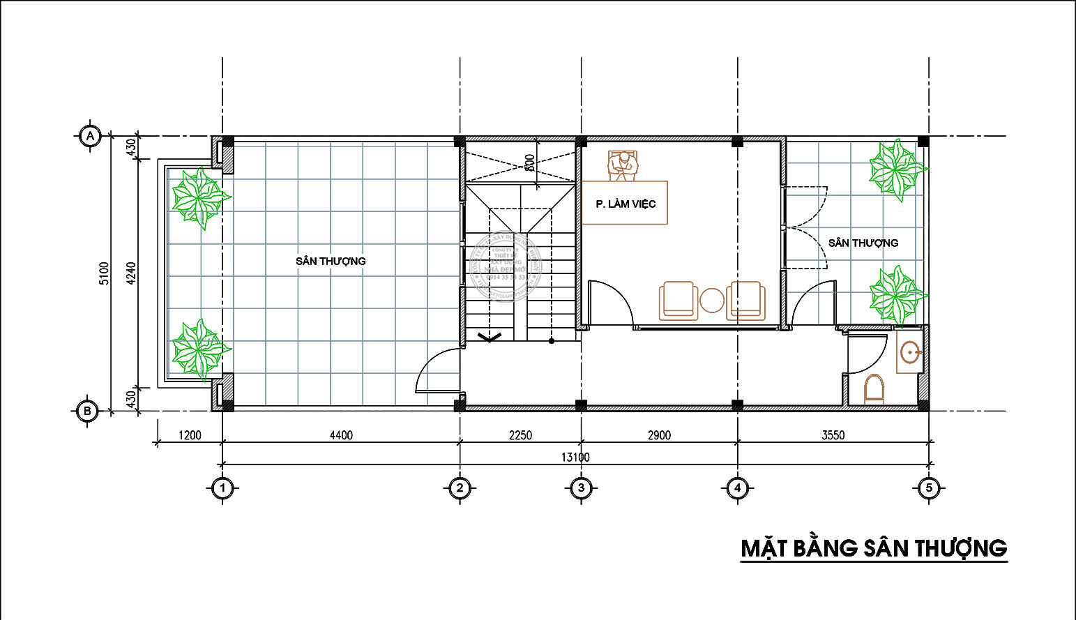 Mẫu nhà phố tân cổ điển 4 tầng 5,1x13,1m2 lý tưởng