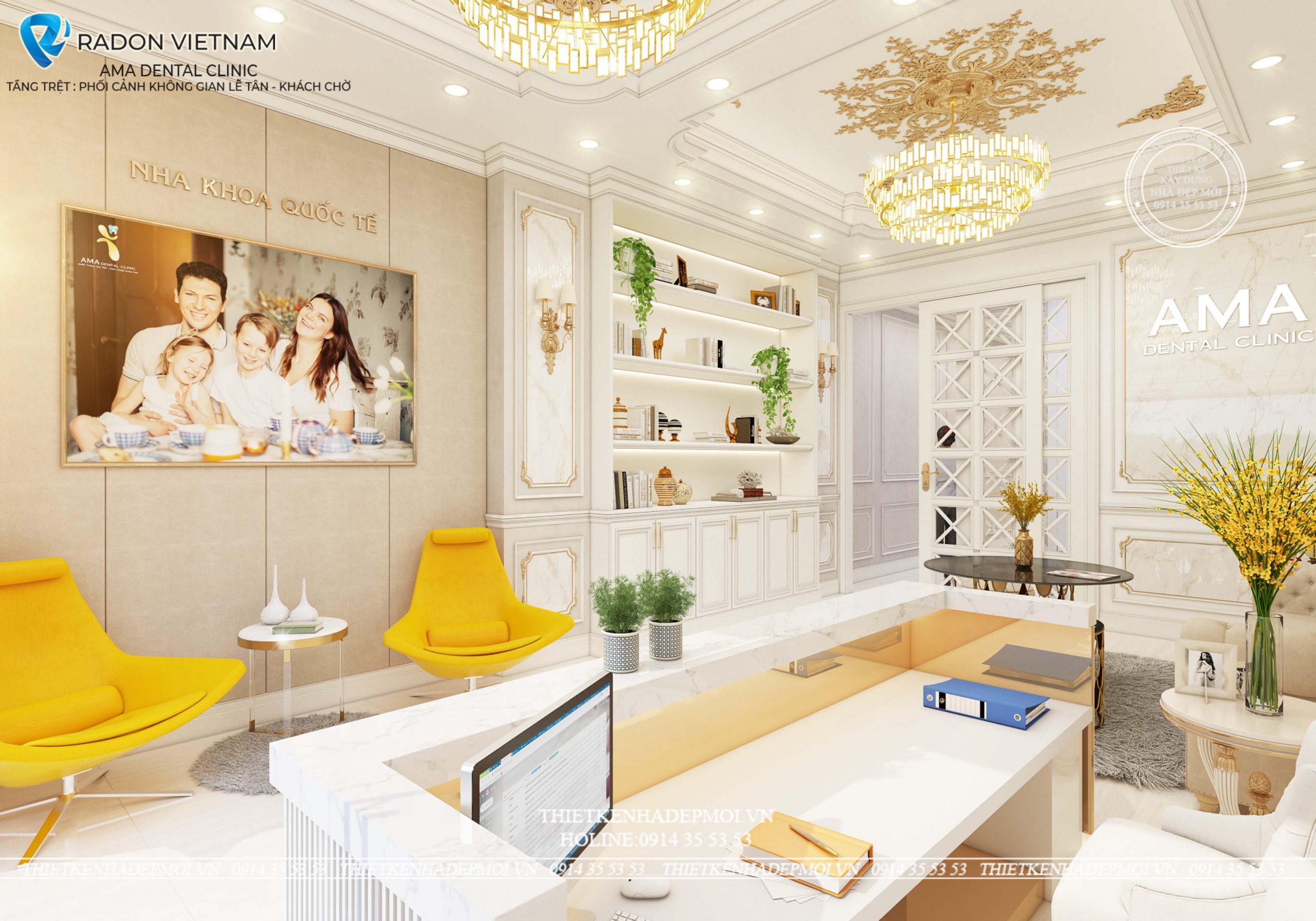 Mẫu thiết kế nội thất phòng khám nha khoa