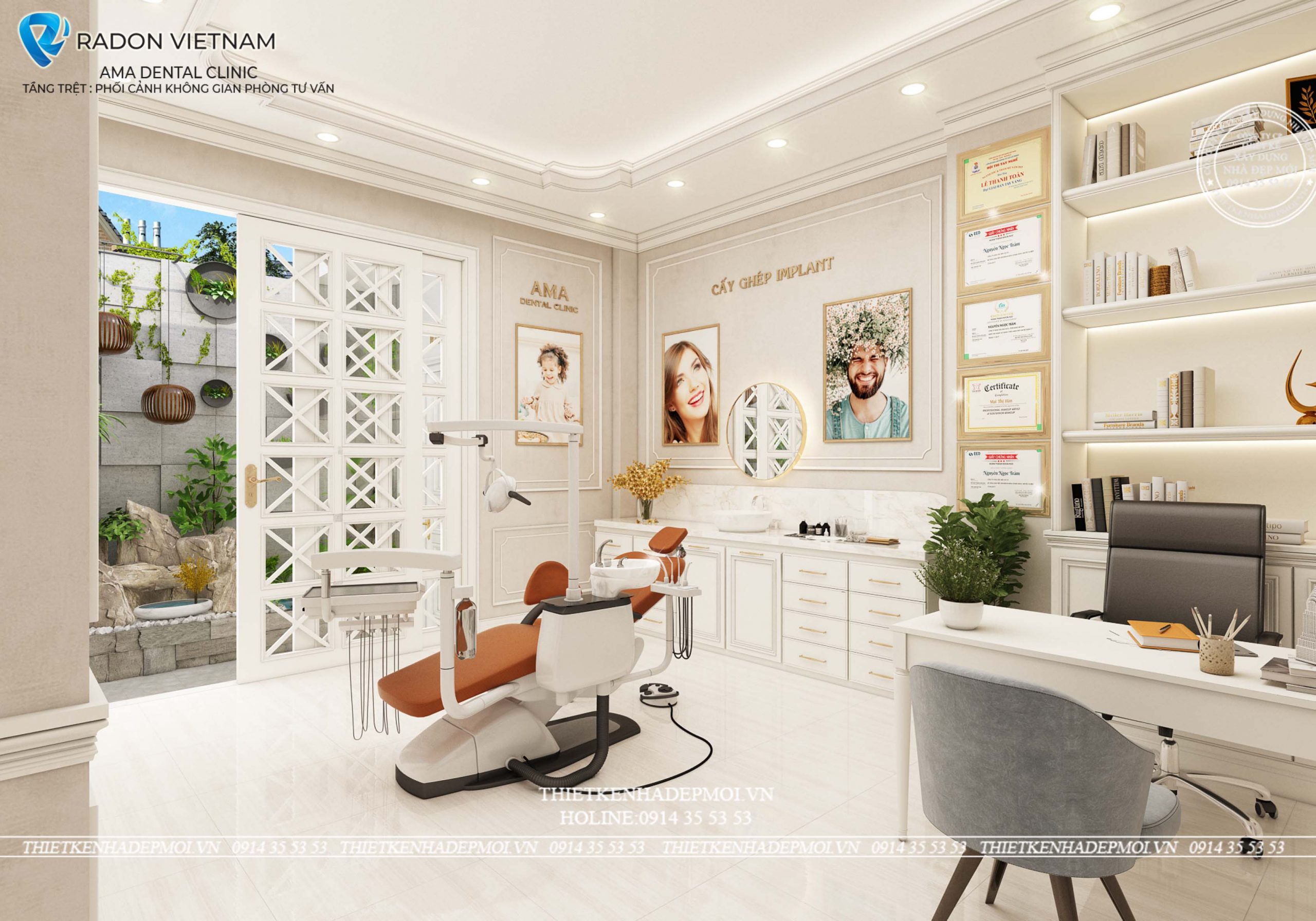 thiết kế nội thất phòng khám
