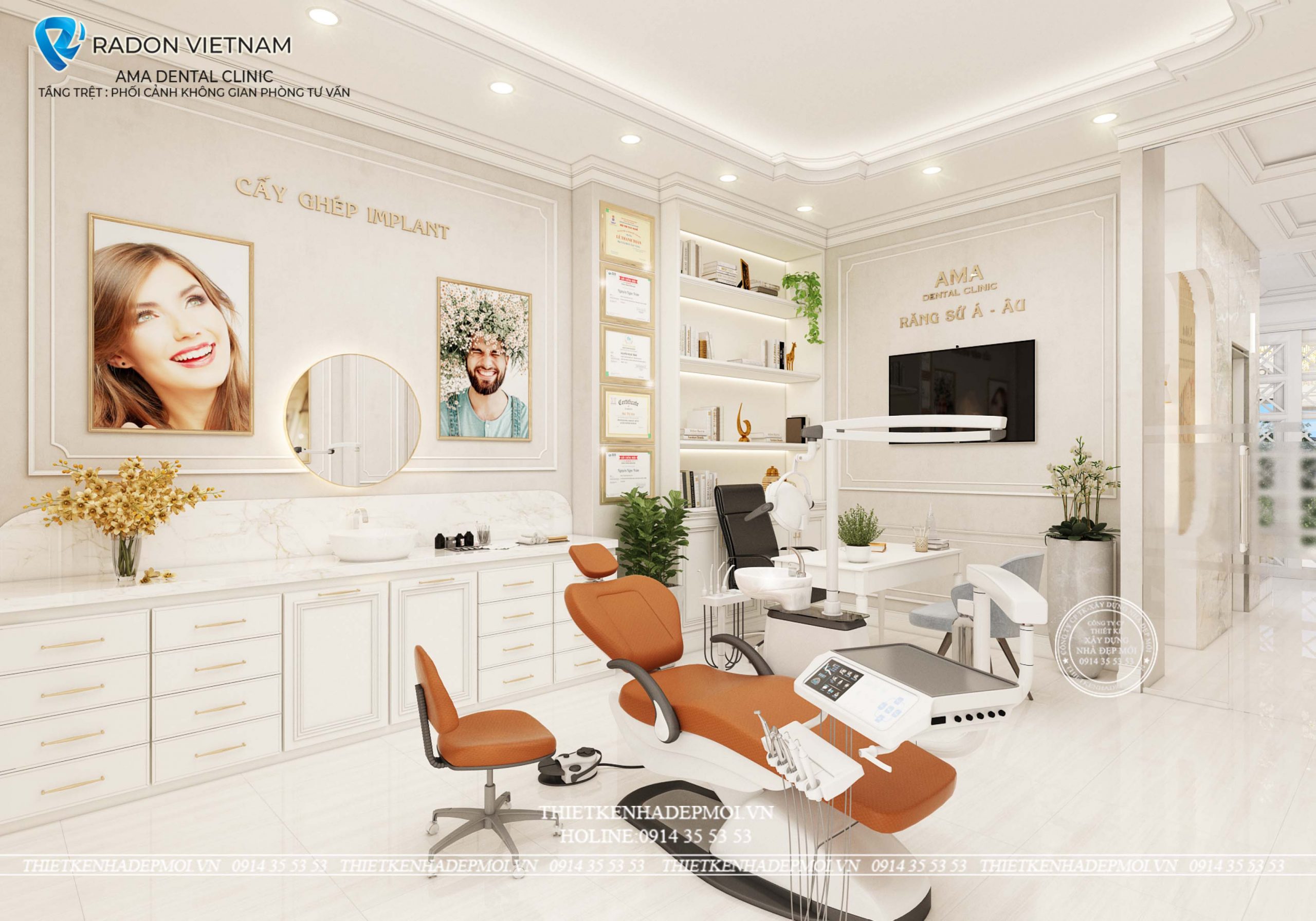 Mẫu thiết kế nội thất phòng khám nha khoa