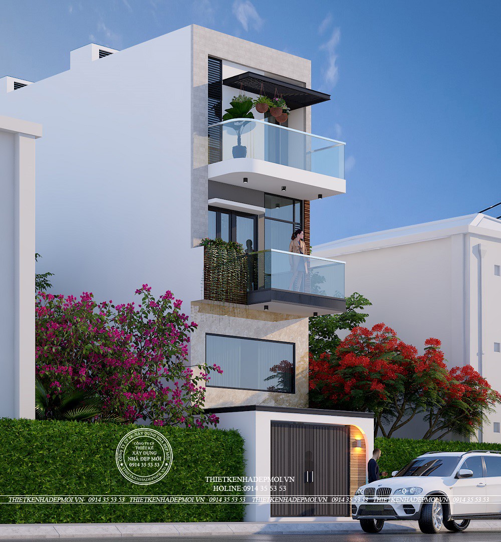 Điểm bắt mắt của tầng 1 và 2 là sự bố trí các mảng xanh vô cùng tinh tế