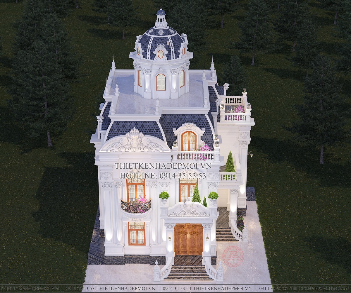 Mẫu biệt thự tân cổ điển 2 tầng