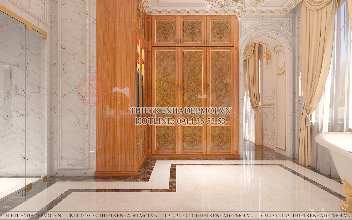 Mẫu biệt thự tân cổ điển 2 tầng diện tích 1400m2 được yêu thích