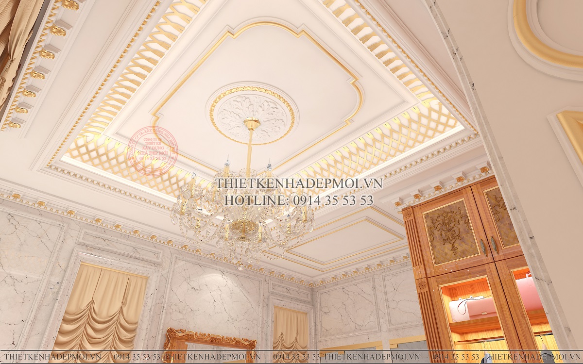 Mẫu biệt thự tân cổ điển 2 tầng diện tích 1400m2 được yêu thích