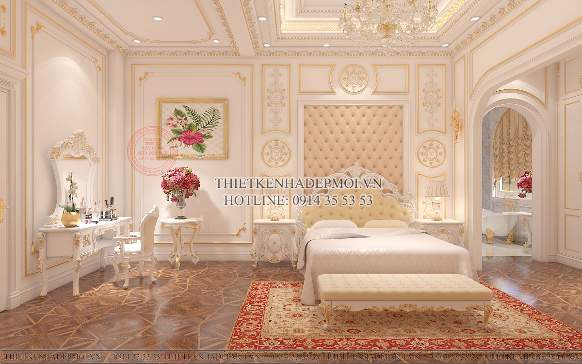 Mẫu biệt thự tân cổ điển 2 tầng diện tích 1400m2 được yêu thích