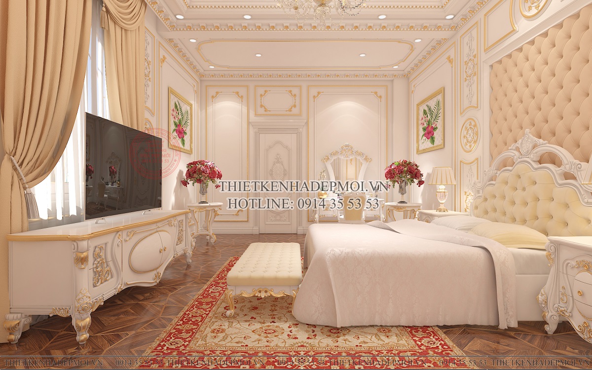 Mẫu biệt thự tân cổ điển 2 tầng diện tích 1400m2 được yêu thích