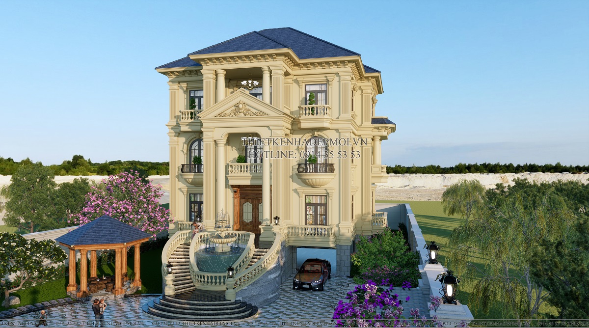 thiết kế biệt thự Tân cổ điển
