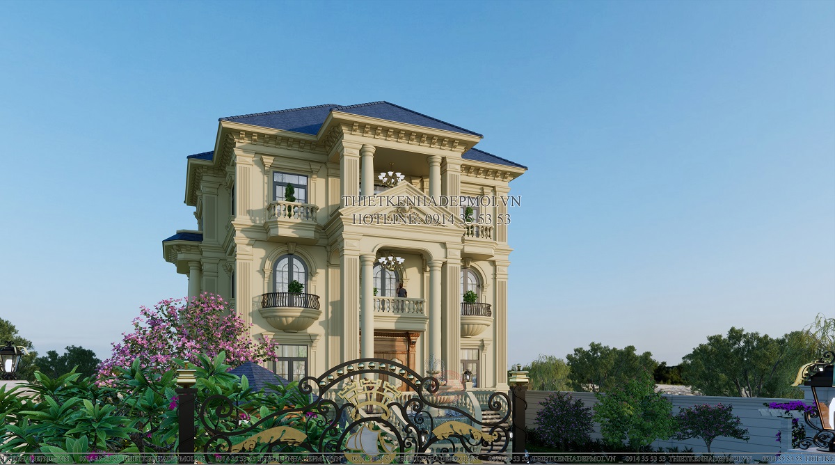 thiết kế biệt thự Tân cổ điển