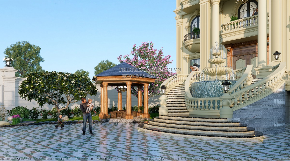 Thiết kế biệt thự tân cổ điển 3 tầng sang trọng, quý phái