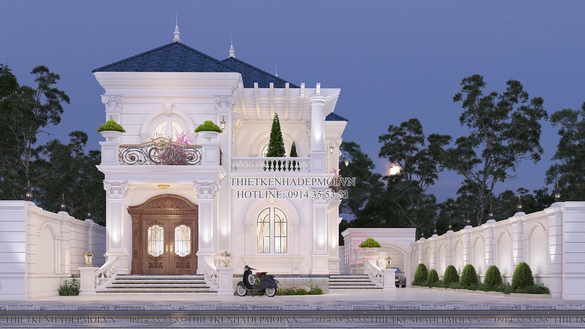 Mẫu biệt thự cổ điển 2 tầng