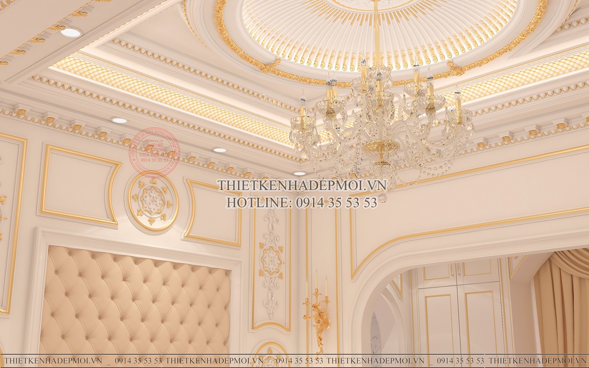 Mẫu biệt thự tân cổ điển 2 tầng diện tích 1400m2 được yêu thích