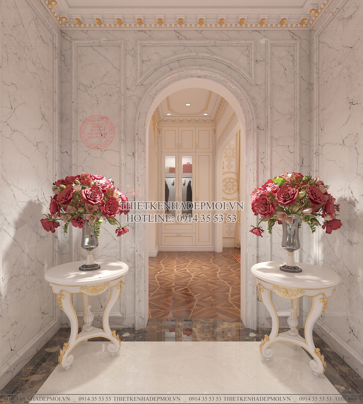 Mẫu biệt thự tân cổ điển 2 tầng diện tích 1400m2 được yêu thích