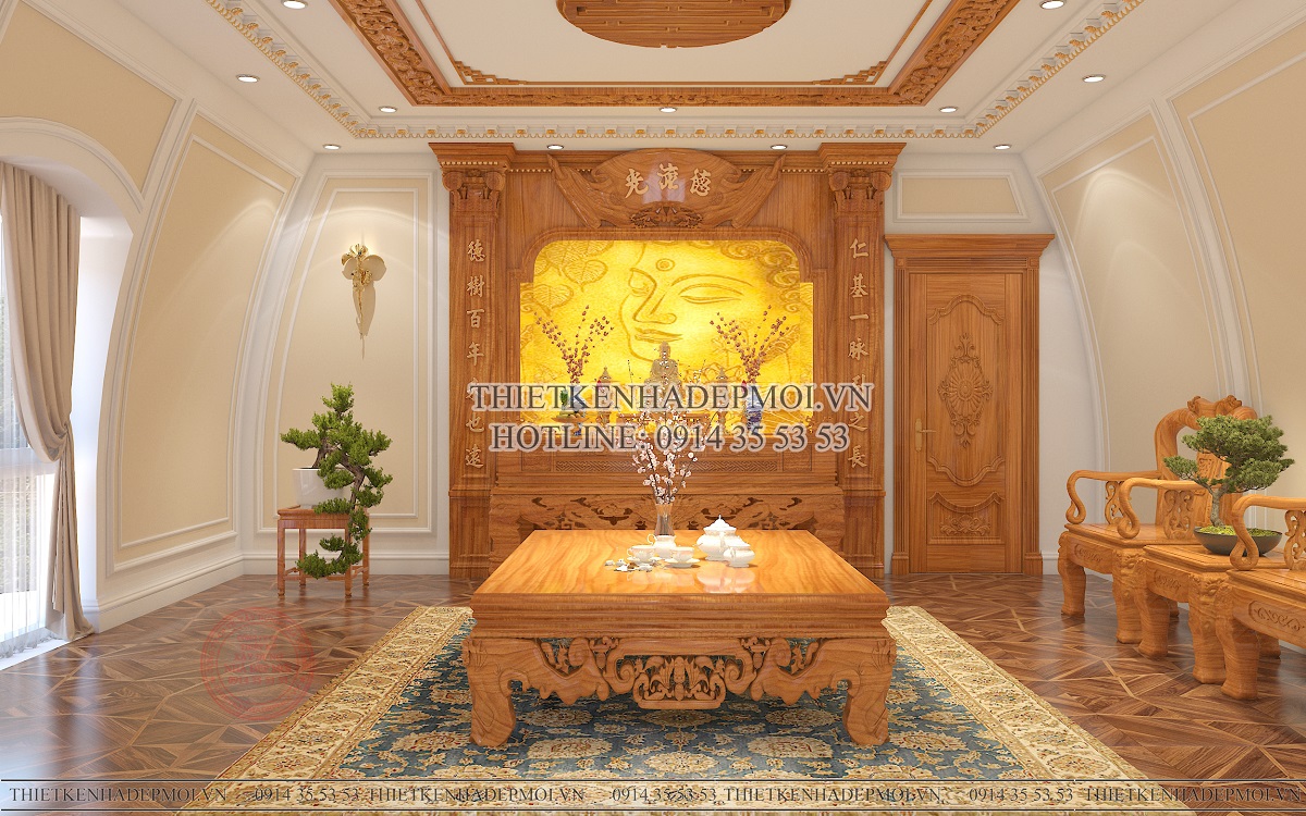 thiết kế nhà 3 tầng phong cách cổ điển