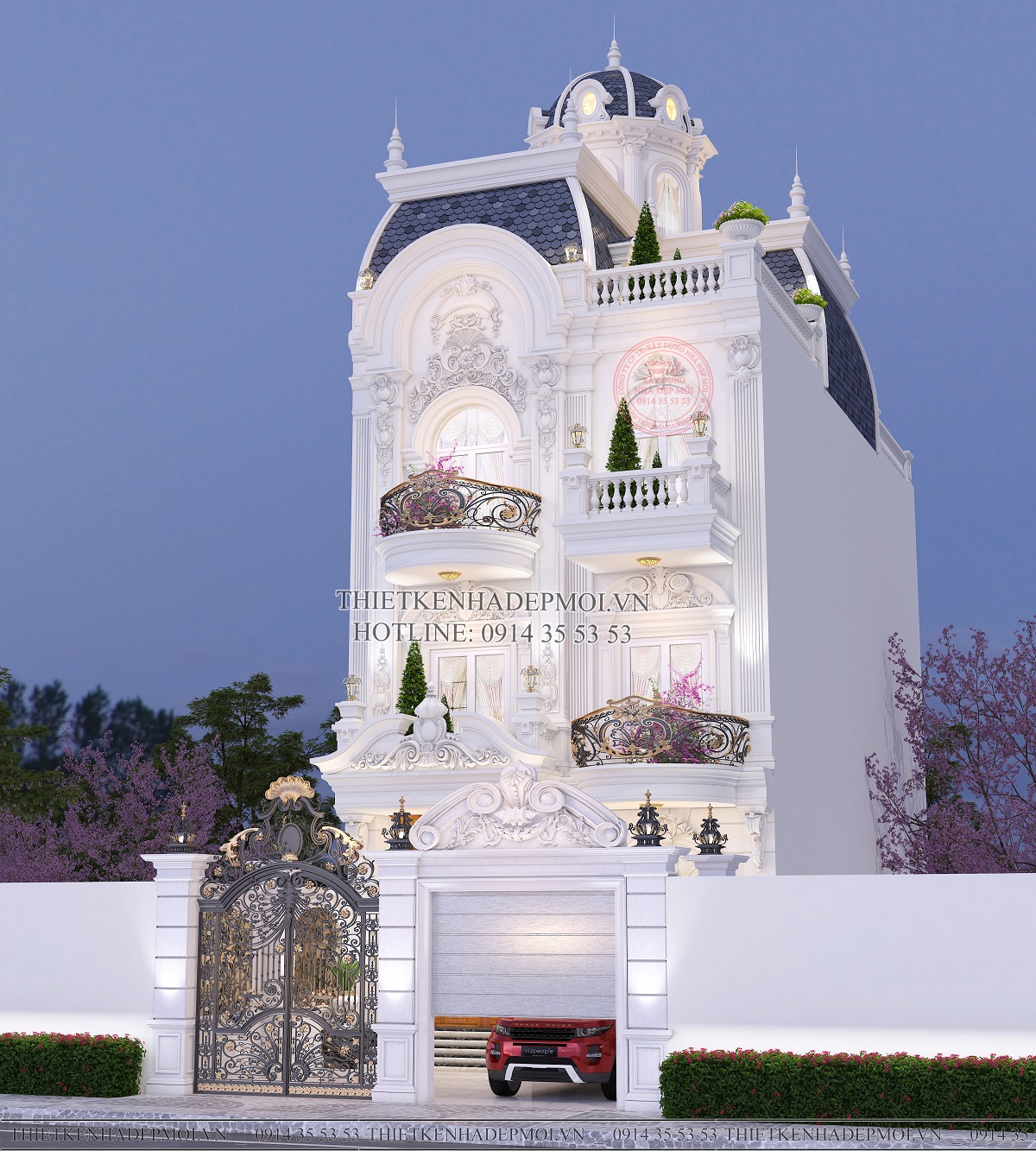 biệt thự 3 tầng tân cổ điển