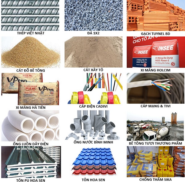 vật liệu xây nhà