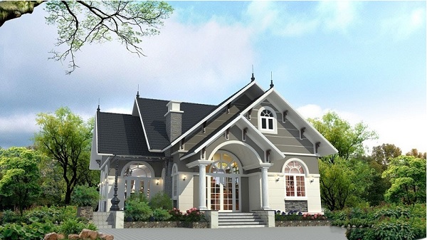 Nhà cấp 4 mái Thái sân vườn