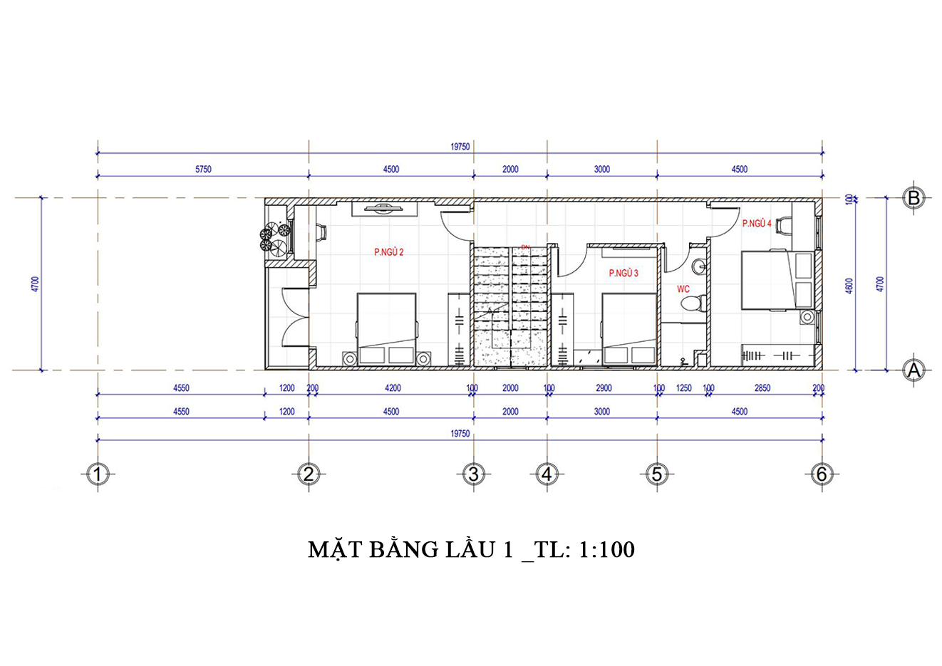 Nhà phố hiện đại 1 trệt 2 lầu mái bê tông chị hương bình dương