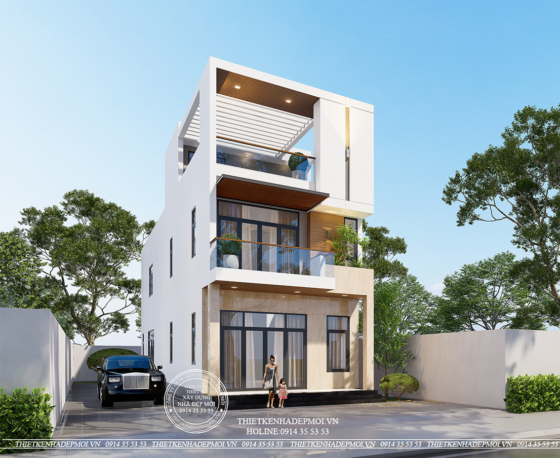 Mẫu nhà phố hiện đại chị thu phước long bình phước