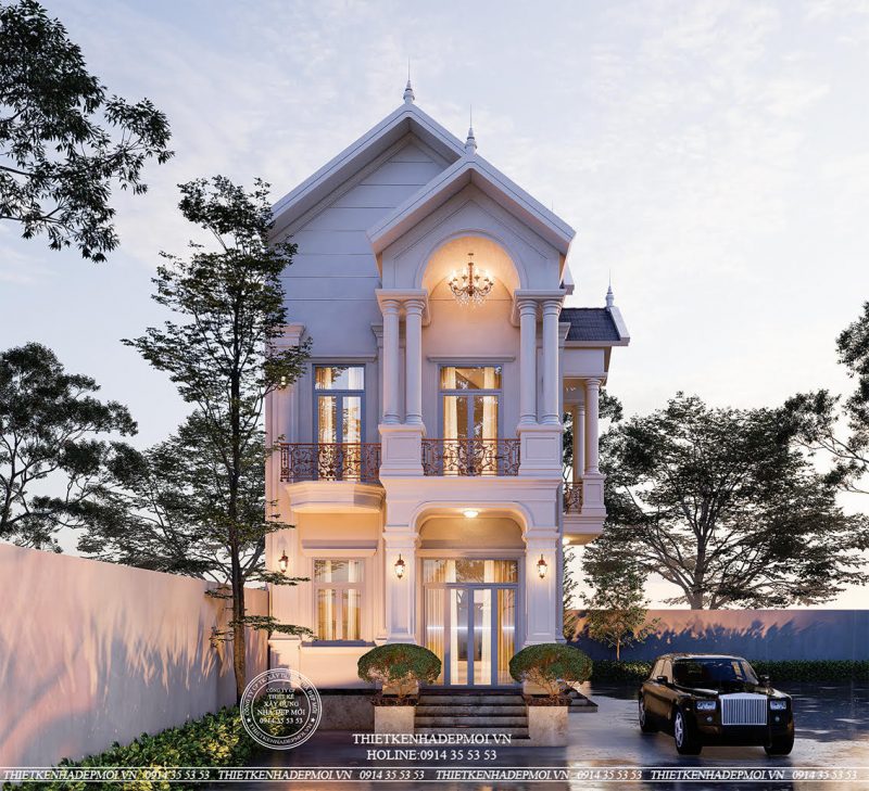 thi công thiết kế mẫu biệt thự tân cổ điển