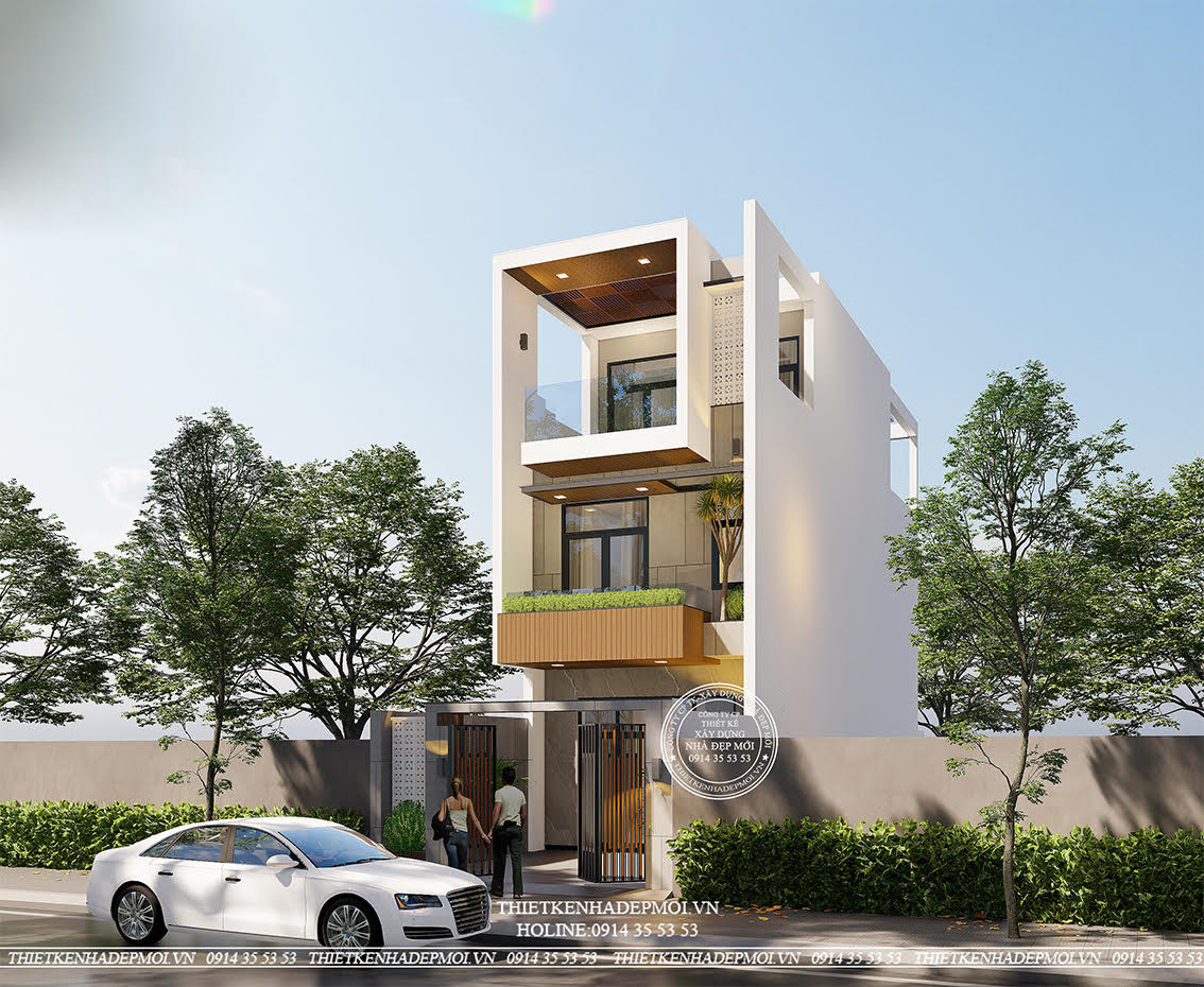 Thiết kế mặt tiền nhà phố của anh Vũ