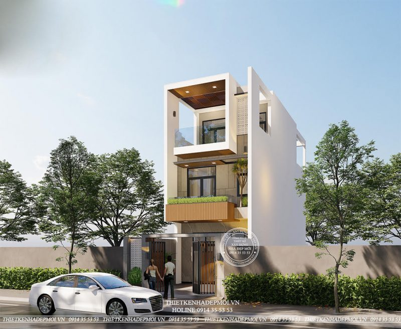 Thiết kế mặt tiền nhà phố của anh Vũ