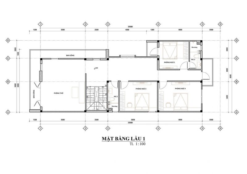 Mặt bằng lầu 1&nbsp;