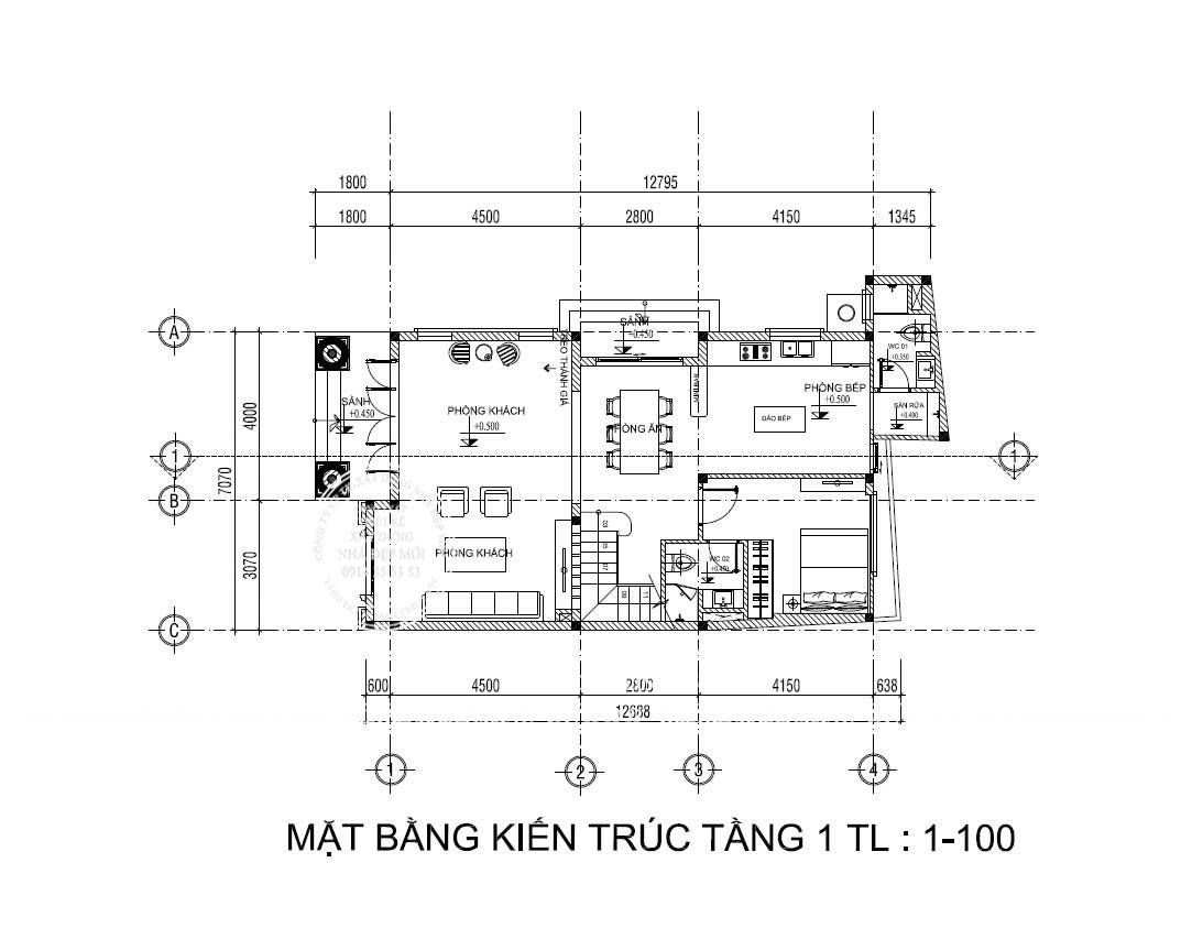 Mẫu thiết kế biệt thự mái thái 2 tầng tân cổ điển – nhà anh đức