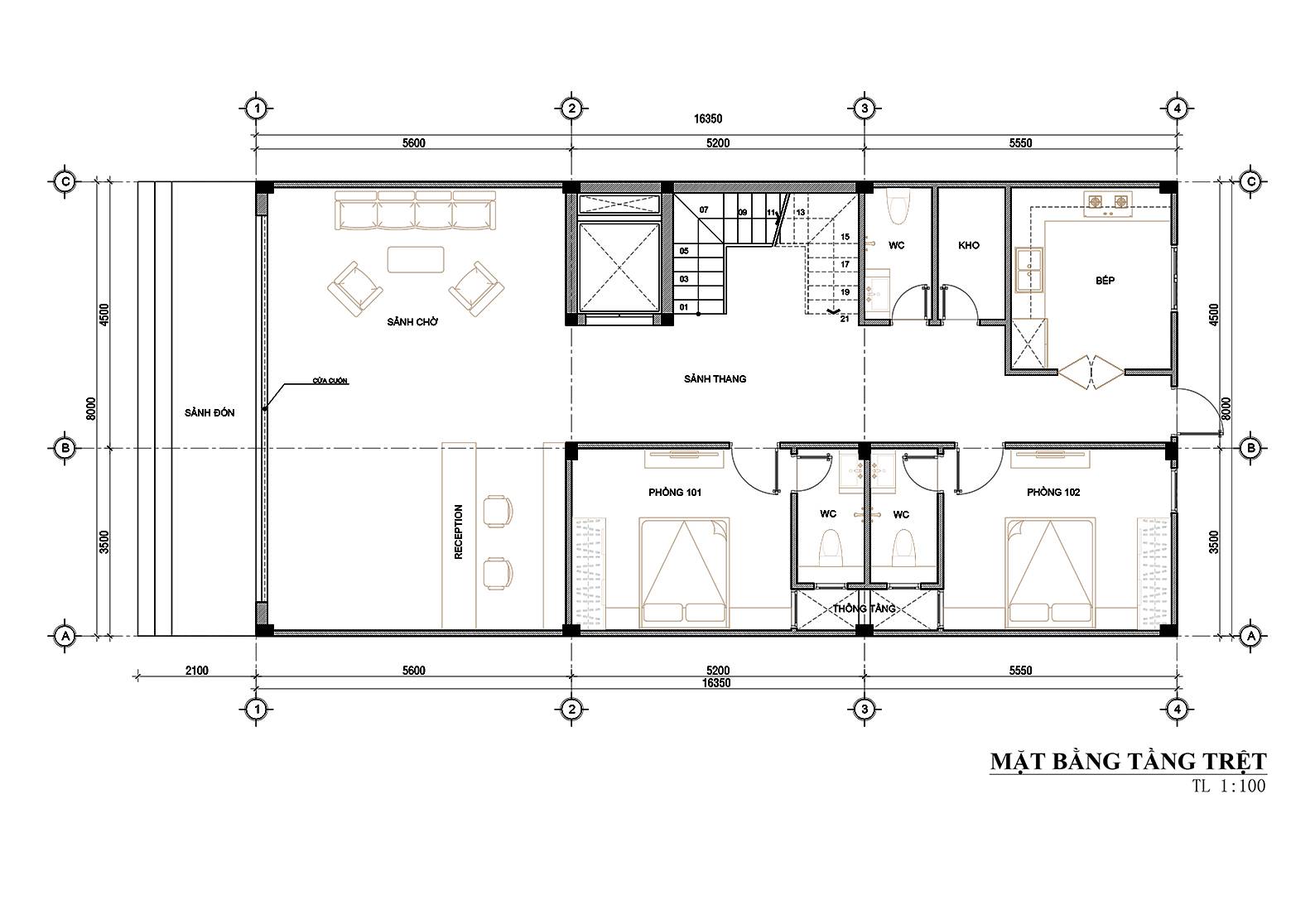 Mẫu thiết kế khách sạn phong cách hiện đại – anh nhật, đồng nai