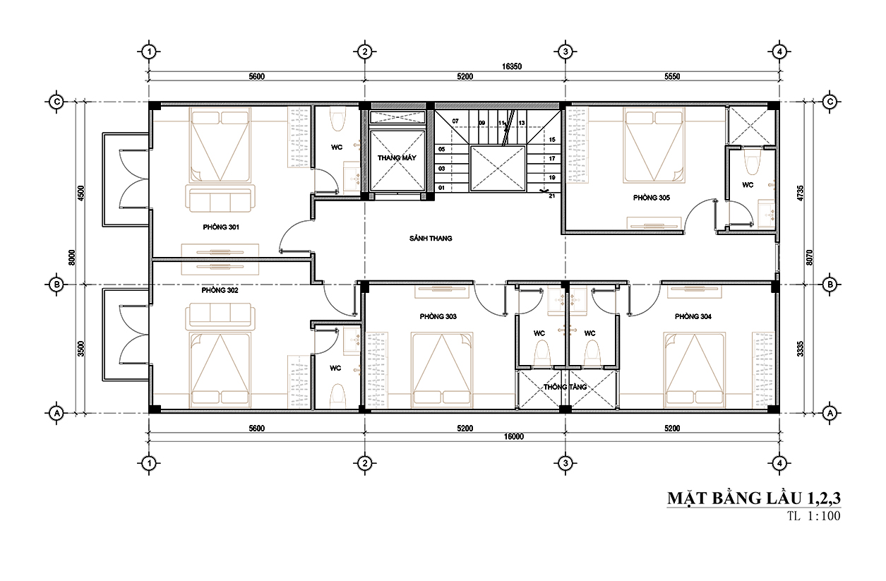 Mẫu thiết kế khách sạn phong cách hiện đại – anh nhật, đồng nai