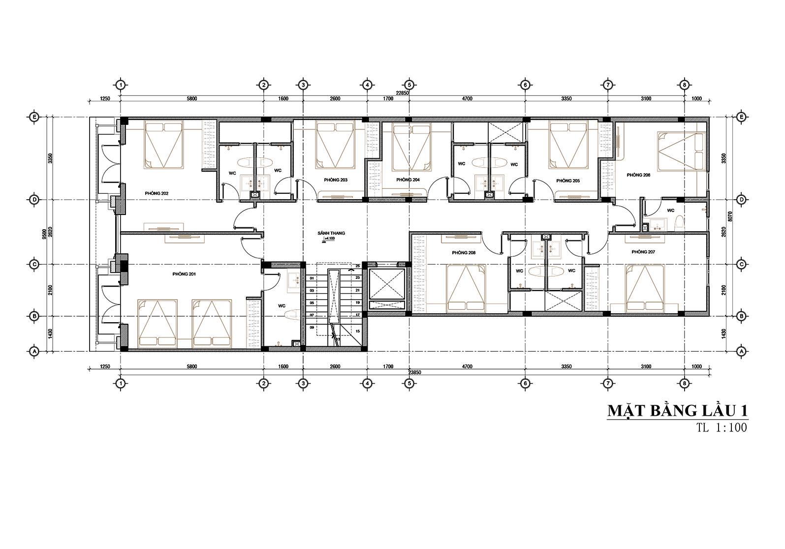 Mẫu thiết kế khách sạn phong cách tân cổ điển tiện nghi, sang trọng