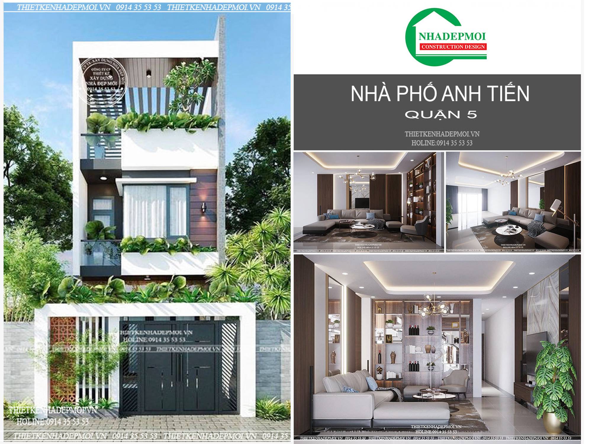 Báo giá thiết kế kiến trúc nhà phố, biệt thự, nhà mái thái đẹp