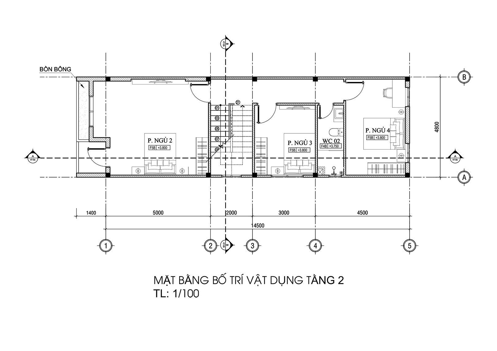 Thiết kế nhà 3 tầng mái thái chị hương, tp.hcm