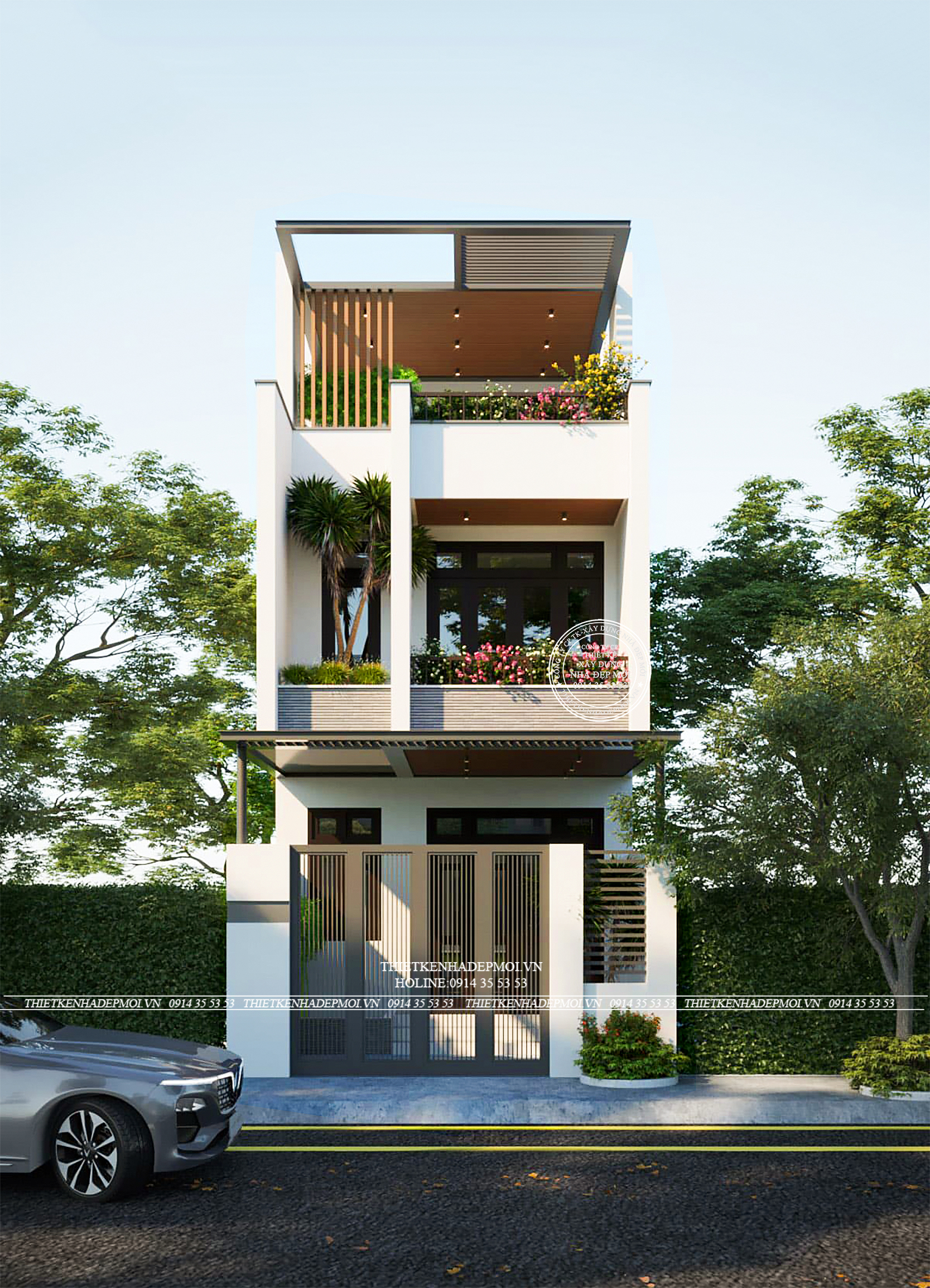 Nhà phố phong cách hiện đại anh duy anh – đồng xoài- bình phước