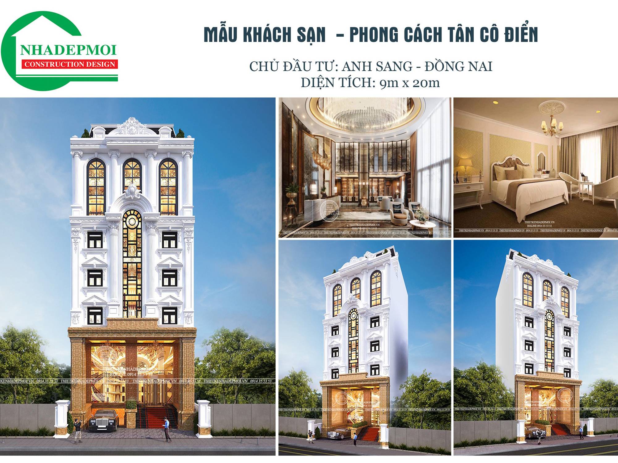 Báo giá thiết kế kiến trúc nhà phố, biệt thự, nhà mái thái đẹp