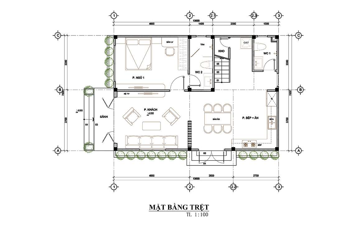 biệt thự hiện đại 2 tầng