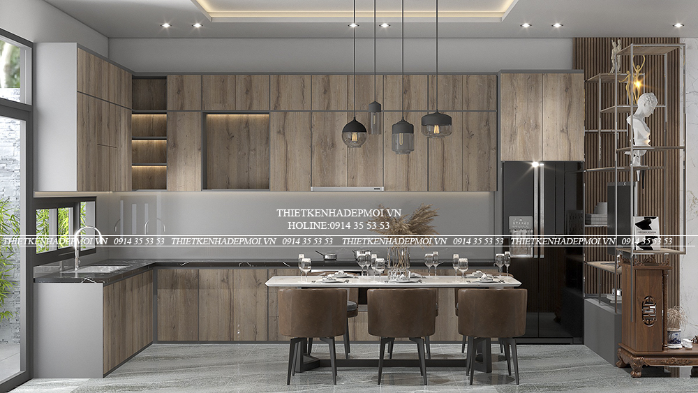 Mẫu nội thất biệt thự mái nhật của chị hà - bình phước