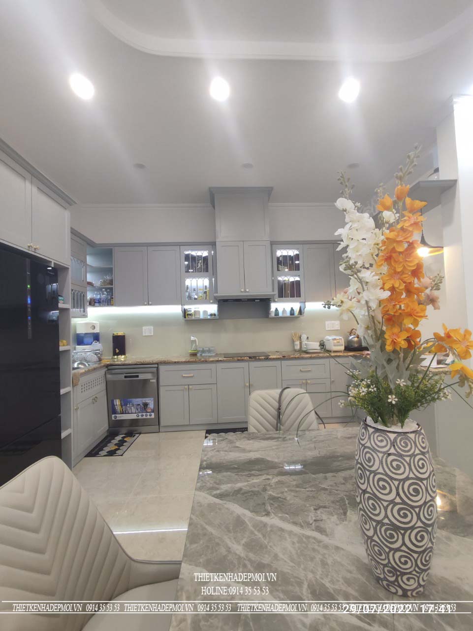 Hình ảnh thi công thực tế nhà phố 2 tầng đẹp mắt tại của chị mỹ tại bình dương