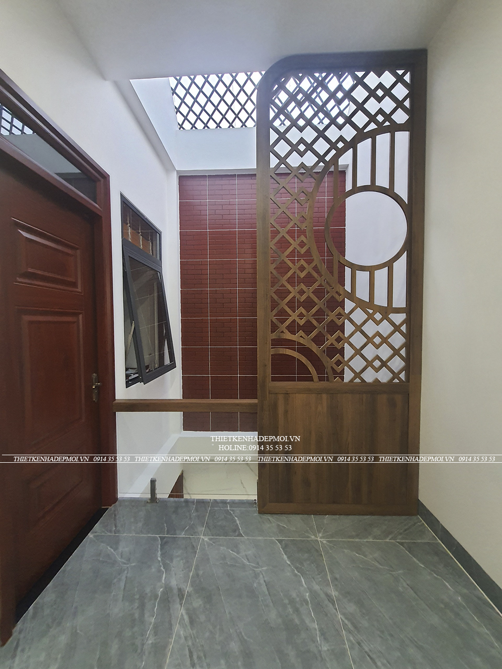 Hình ảnh thi công thực tế biệt thự mái nhật của chị hà - bình phước